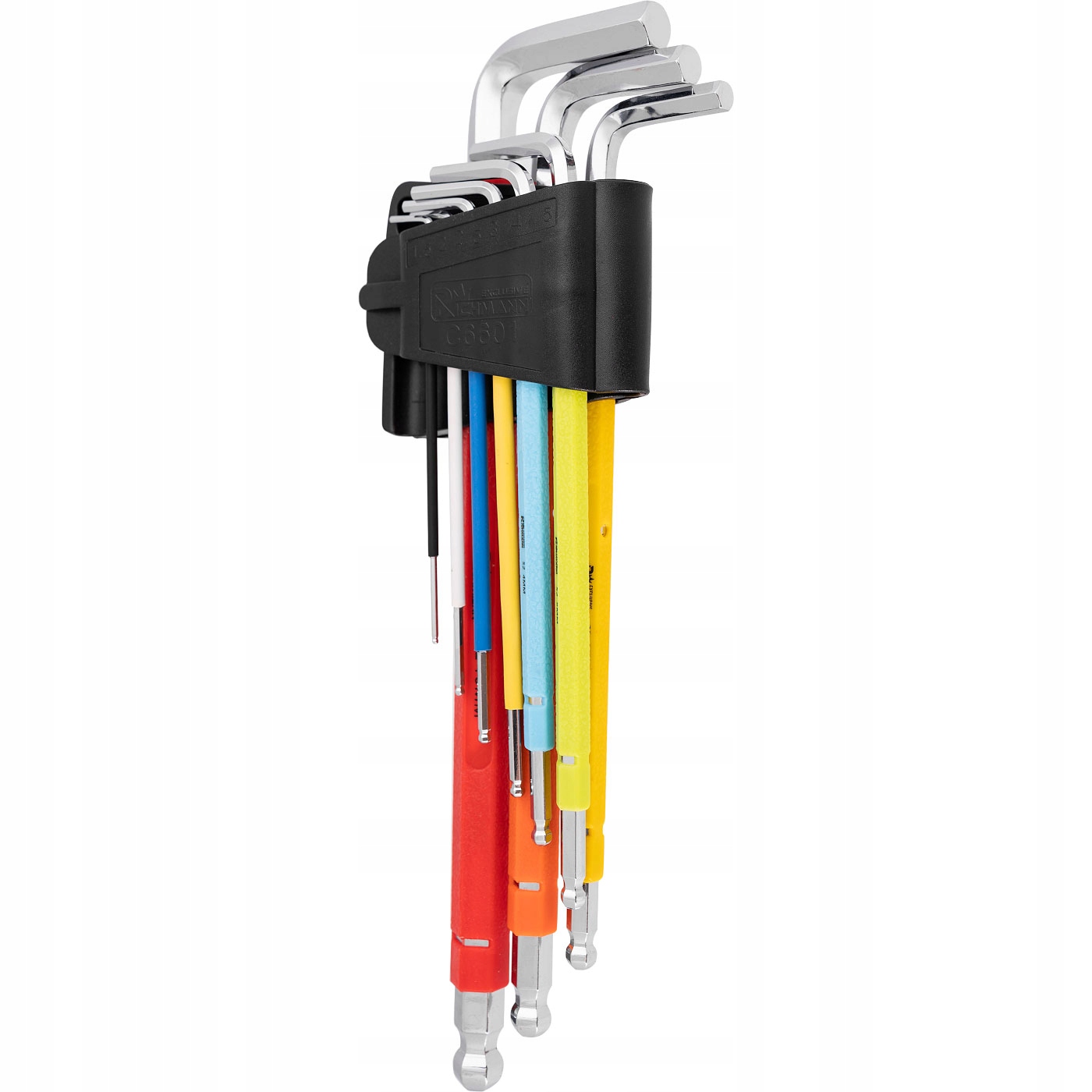 Klucze imbusowe długie 1,5–10 mm, 9 elementów